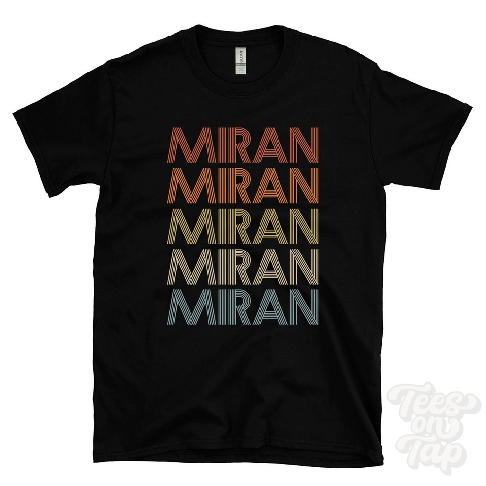 MIRAN REPEATED RETRO STYLE T-SHIRT mens & womens novelty cool name gift