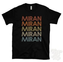 MIRAN REPEATED RETRO STYLE T-SHIRT mens & womens novelty cool name gift
