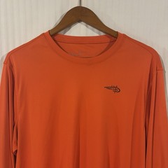 Reel Life Shirt Mens XL Orange Fish Ocean Outdoor Tee Surf Pullover Top JJ-5