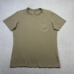 Kuhl Bravado Shirt Mens Large Khaki Wildfibre Cotton Short Sleeve Pocket Tee