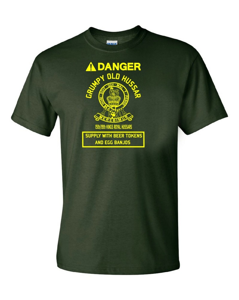 15th/19th Kings Royal Hussars T-Shirt Grumpy Old Hussar British Army T-Shirt