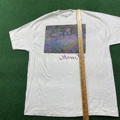 Vintage Monet Shirt Mens XL White 80S 90S Art Hanes Beefy Single Stitch Tee USA