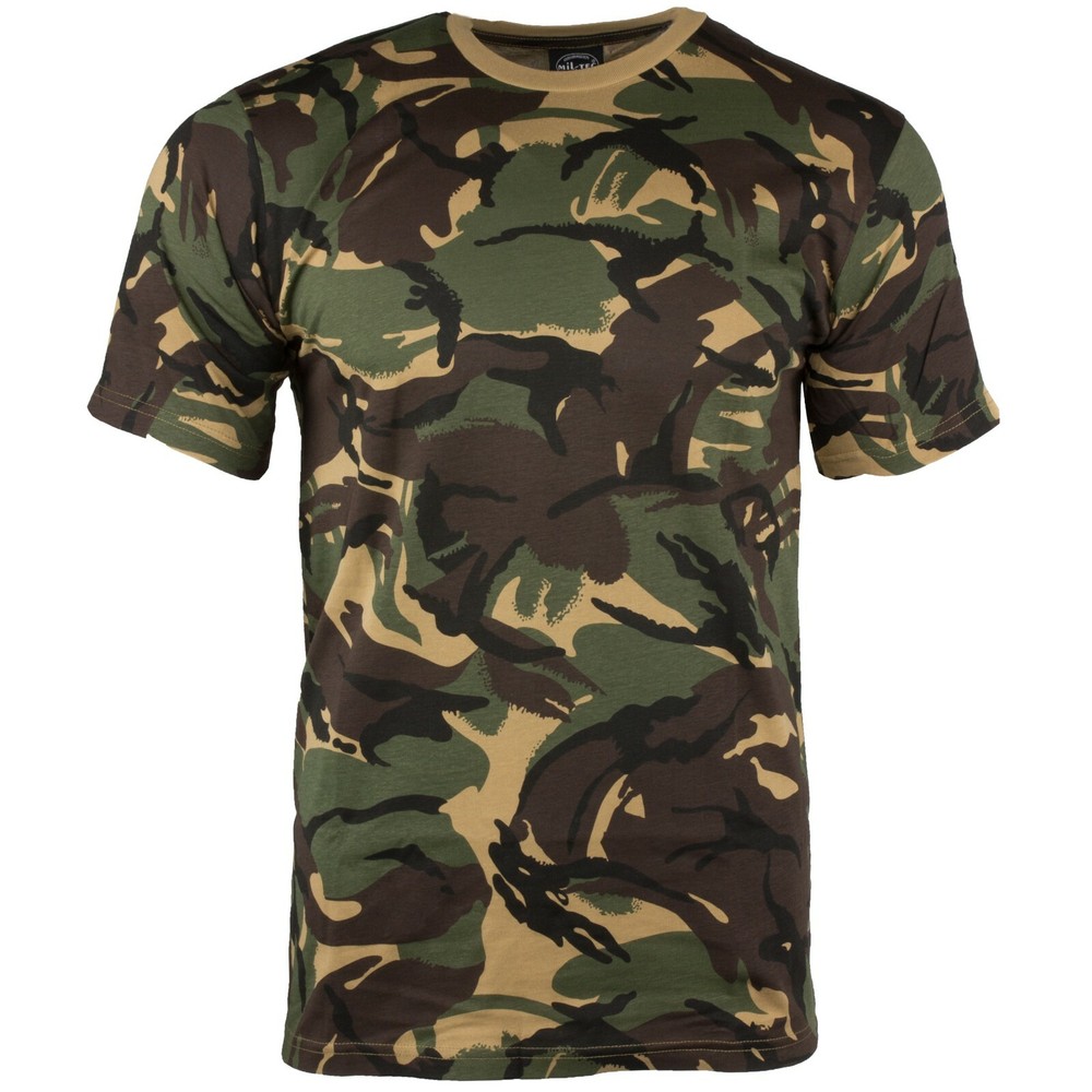 British DPM Camouflage Pattern T-Shirt Combat Army Tee 100% Cotton