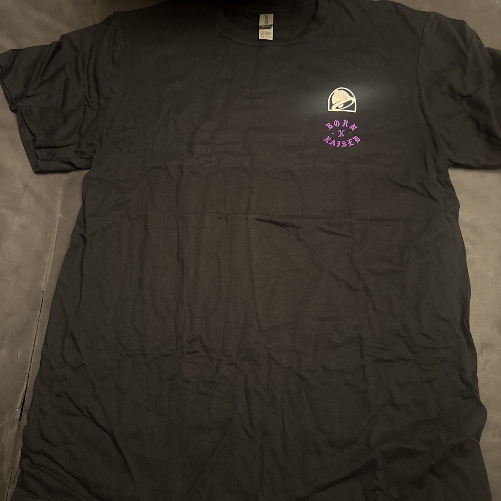 Taco Bell Born x Raised 60th Anniversary T-Shirt, LARGE Original Box & Sticker