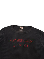 Bouncer Japan Black Thermal Long Sleeve like RRL (F662)