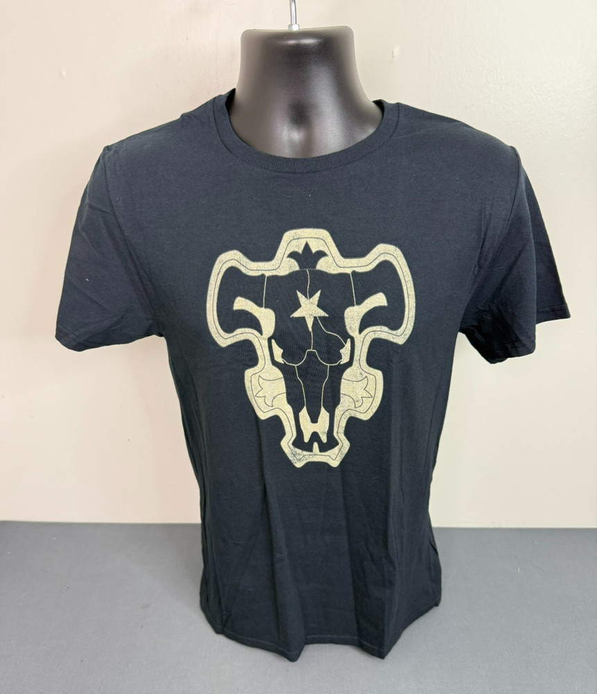 Black Clover Men’s Black Bull Squad Insignia Cotton T-Shirt Black Small NWOT