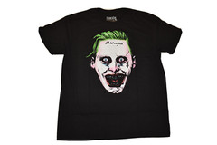 Suicide Squad Mens DC Comics Joker Damaged Tattoo On Forehead Shirt NWT S, L, XL