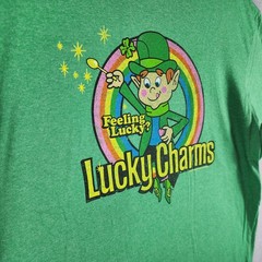 Delta Pro Weight Shirt Mens XL Green Lucky Charms Feeling Lucky Leprechaun Tee