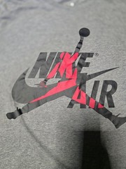 Jordan Gray Graphic Print Logo T-Shirt Mens M Regular Short Sleeve Crew Neck