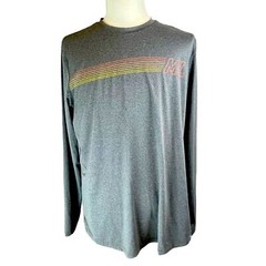 MARINE LAYER Weekend Sport Long Sleeve T Shirt Size Large Logo Graphic Crew Gray