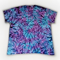 *New* 3XL & 4XL Handmade Tie Dye, Blue Raspberry Cruncht Crinkle, Crew or V-Neck