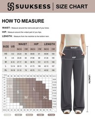 Women Casual Wide Leg Pants 2025 High Waisted Lounge Work Pant with Pockets (…