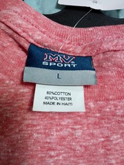 MV SPORT Men Brown University 1764 T-Shirt Heather Red L NWT