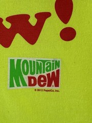 Vintage 80s 90s Mens Mountain Dew T Shirt 50/50 Yellow Neon Sz M