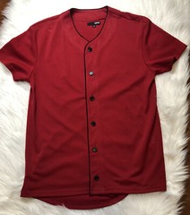Elwood Baseball Jersey Men M Red Blank USA Made City Streetwear Modern Sports