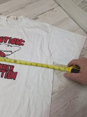 80s Jaws Under Construction Caution T Shirt Single Stitch USA 1980s RARE