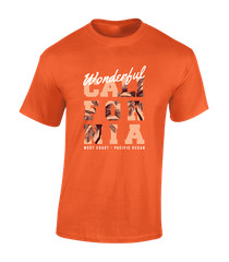 WONDERFUL CALIFORNIA MENS T SHIRT USA SUMMER HOLIDAY CLOTHING CASUAL TOP