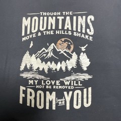 Soffe Black Mountains Inspirational Graphic Men’s Crew Neck T-Shirt Size L