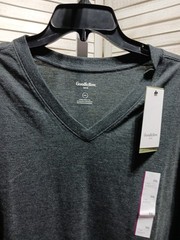 Goodfellow Co Mens Shirt Size XXL Dark Gray Every Wear Short Sleeve V Neck Tee