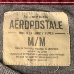 Aeropostale Shirt Men Medium Spell Out NY Dog Patch 87 Retro Work Party Core Ex