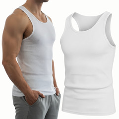 MENS VESTS 100% COTTON TANK TOP SUMMER TRAINING GYM TOPS PACK PLAIN S M L XL 2XL