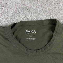 Paka Shirt Mens Medium Green Baby Alpaca Wool Blend Crew Neck Short Sleeve