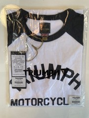 Triumph Motorcycles Saltern T Shirt Mens Small White Black Cotton Crew Neck