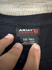 Ariat FR Shirt Mens 2XL Tall Black Camo Military Workwear Long Sleeve Cat 2 2112
