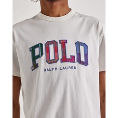 Polo Ralph Lauren Mens XXL WHITE Plaid Applique Logo Graphic T-Shirt