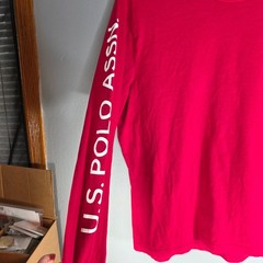US Polo Assn Shirt Mens XL Red Long Sleeve USPA Big Logo Graphic Tee Pullover