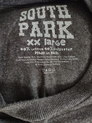 Vintage Comedy Partners SOUTH PARK Winter Scene Graphic T SHIRT SIZE 2XL Gray