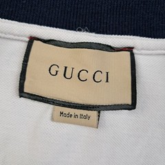 Gucci T Shirt Extra Large Men’s White Cotton Polo Designer Summer Short Sleeve