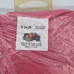 Vintage Fruit of the Loom Men’s Size Small 34-36 Pocket T-Shirt 1991 Pink ~ NOS