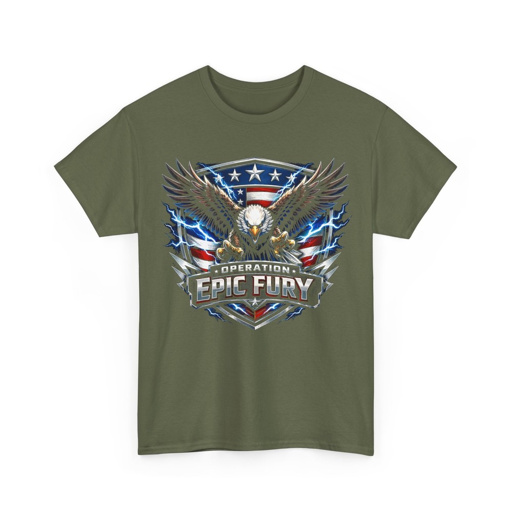 Operation Epic Fury American Flag Eagle T-Shirt