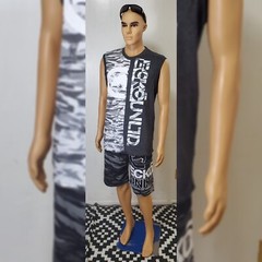 ECKO UNLTD TANK TOP MEN’S REGULAR FIT SLEEVELESS CREW NECK SIZE L BLACK MARLED