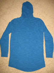 Mens MD Fitted Under Armour Hooded Long Sleeve Light Weight Shirt Blue Medium