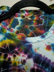 Handmade Tie Dye Rainbow Multicolor Geode Pattern Small Shirt 17″ W X 24.5″ L