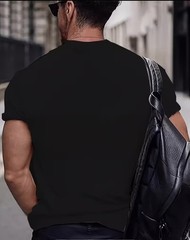 5 Pack Men’s Graphic T-Shirts Crew Neck Short Sleeve Casual Polyester Tees S-3XL
