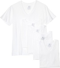 Fruit of the Loom Men’s V-Neck Tee (Pack of 5) MANY COLORS AVAILABLE