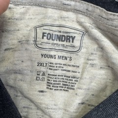 NEW Foundry Pocket T Shirt Mens Size 2XLT Beige Gray Long Sleeve Raglan