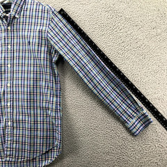 RALPH LAUREN Shirt Mens MEDIUM Slim Fit Multicolor Plaid Long Sleeve Button Up