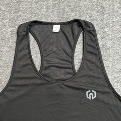 Neleus Men’s Black Mesh Performance Racerback Tank Top Size Large Gym