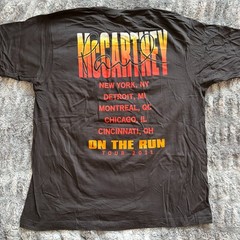 Paul McCartney “On The Run” 2011 Concert T-Shirt Black Size XL (dead stock)