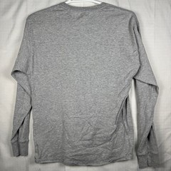 Champion Mens Long Sleeve Script Logo T-Shirt Heather Gray AJ3442 Size L