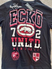 Ecko Unltd Black Graphic T-Shirt Men’s Large NWT Rhino Logo Streetwear Y2K