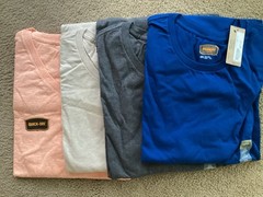 Men’s Lot of 4 – 5XL T-shirts 100% Cotton Multi Colors Short Sleeve Washable