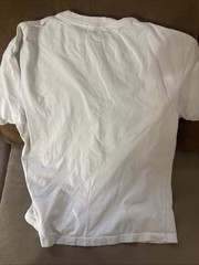 RHUDE World Championship Ivory Cotton Graphic Short Sleeve. Marks Under Arms