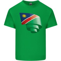 Curled Namibia Flag Namibian Day Football Mens Light Cotton T-Shirt