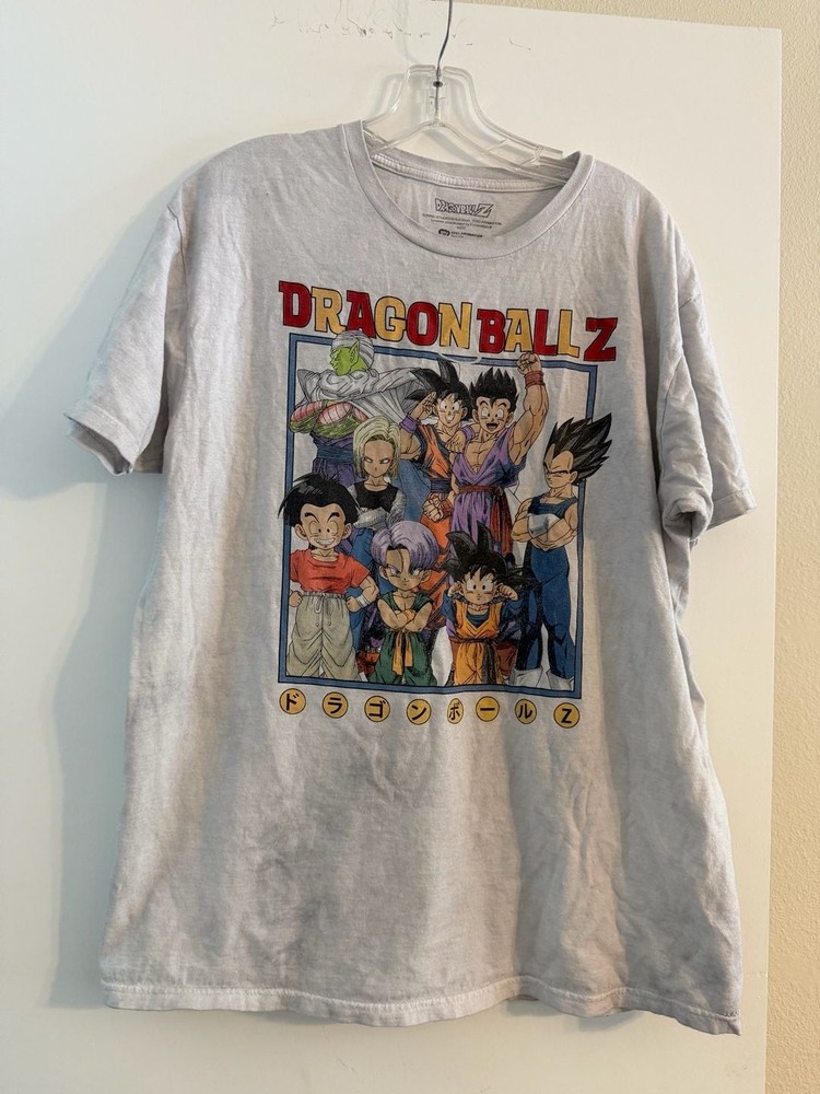 Dragon Ball Z Characters Group Graphic Print T-ShirtSlight tie dye look