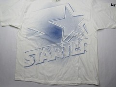 Vtg NOS NWT 90s Starter USA Made T Shirt Single Stitch XXL All Over Print Logo